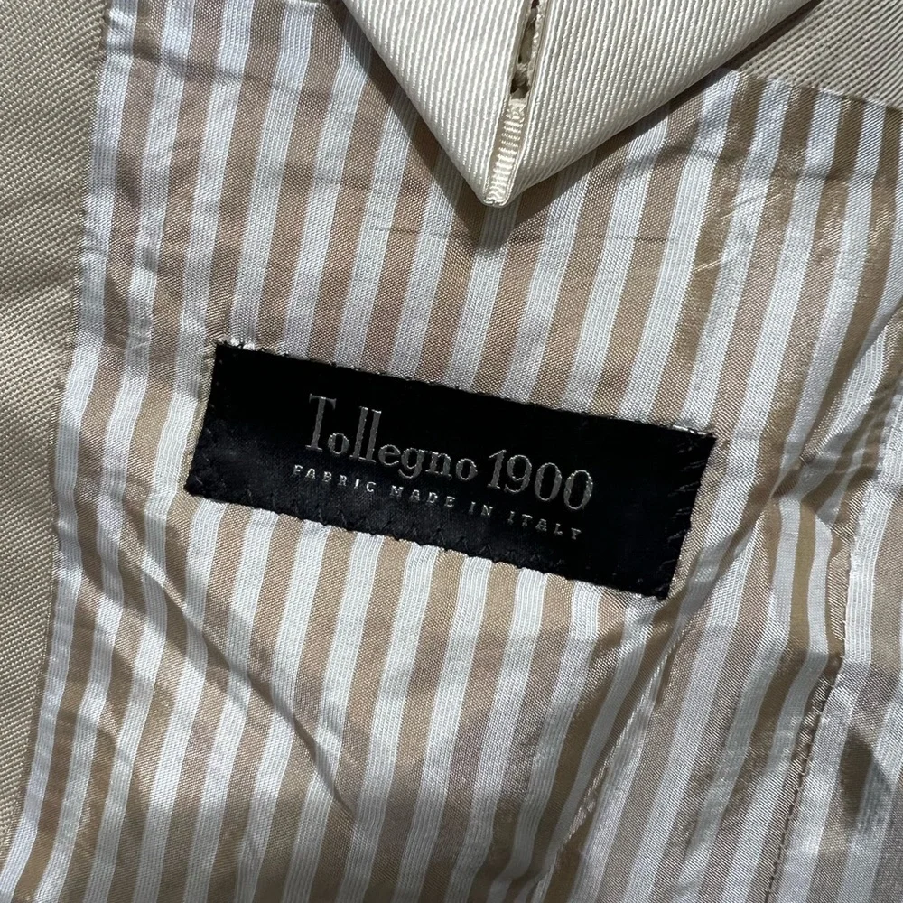 The Blk Tux TOLLEGNO 1900 Men's Jacket 40R Tan Merino Wool Jacket Blazer